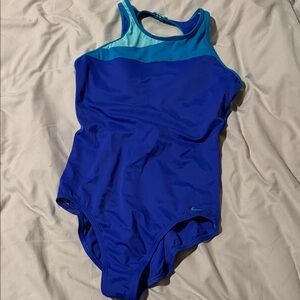 Nike Blue and Teal One-Piece Swimsuit
